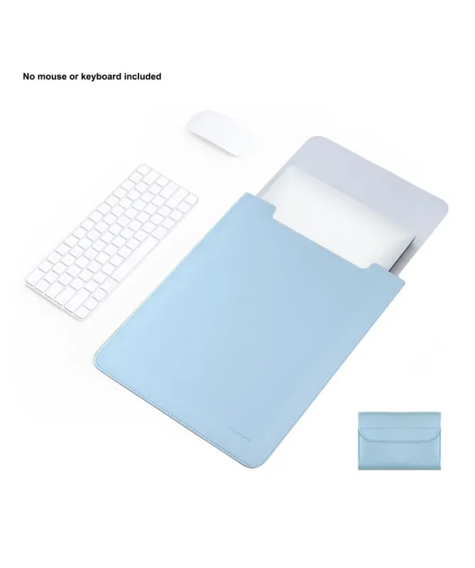Housse Ordinateur 12 pouces Effet Cuir avec Pochette Accessoires