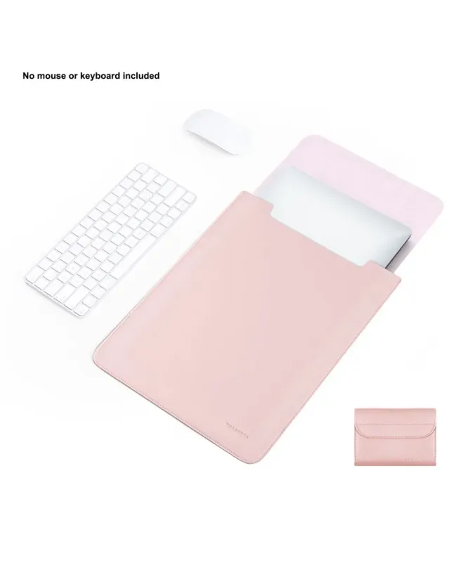 Housse Ordinateur 13 / 13.3 / 14" Effet Cuir avec Pochette Accessoires