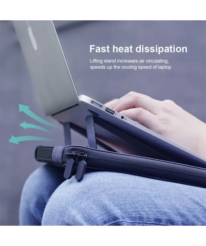 Housse Ordinateur 16 pouces Nillkin Effet Cuir avec Support