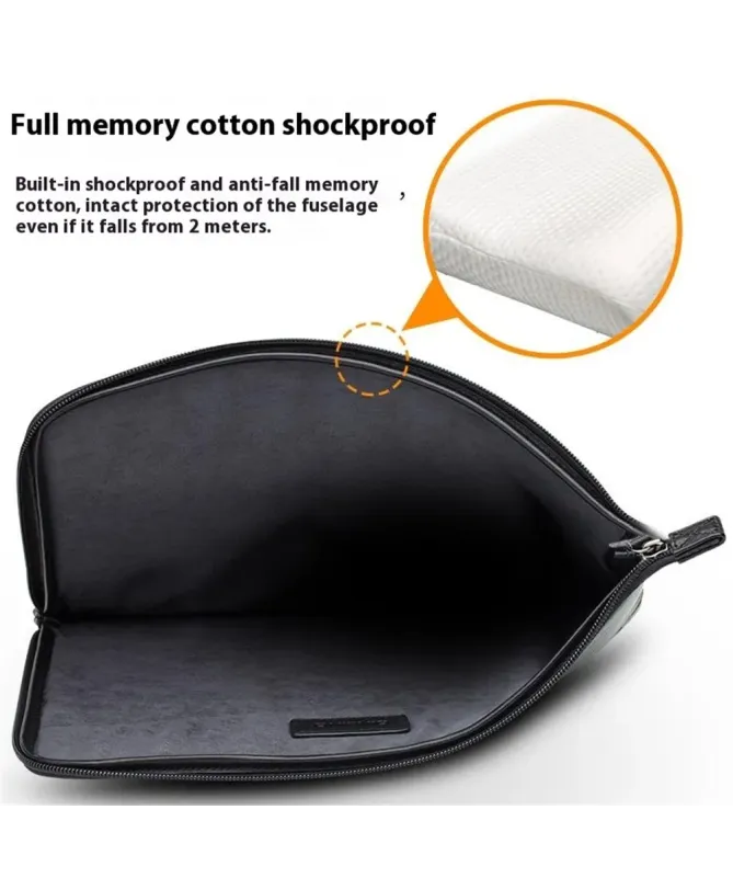 Housse Ordinateur 13 pouces en Cuir Véritable Anti-choc