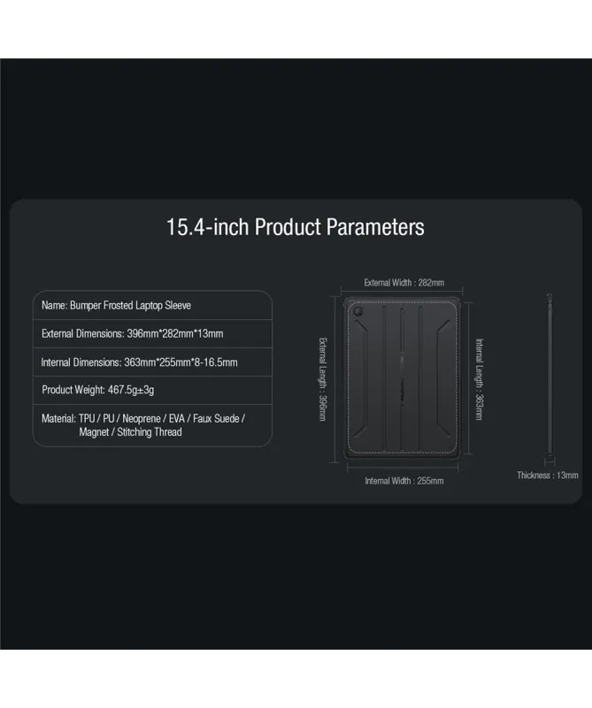 Housse Ordinateur 15-16 pouces Nillkin Rigide Anti-choc