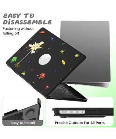 Coque MacBook Pro 14 (2024) / (2023) / (2021) Design Fantaisie | DOODLE Noir - photo 12