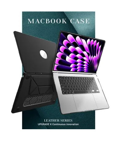 Coque MacBook Air 15 pouces (2023/24/25) avec Support Intégré Noir - photo 10