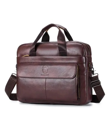 Sacoche Business en Cuir Ordinateur 14 pouces Marron - photo 8