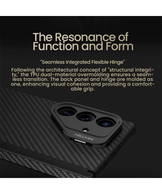 Coque Samsung Galaxy Z Fold 7 NILLKIN fibre d'aramide et support