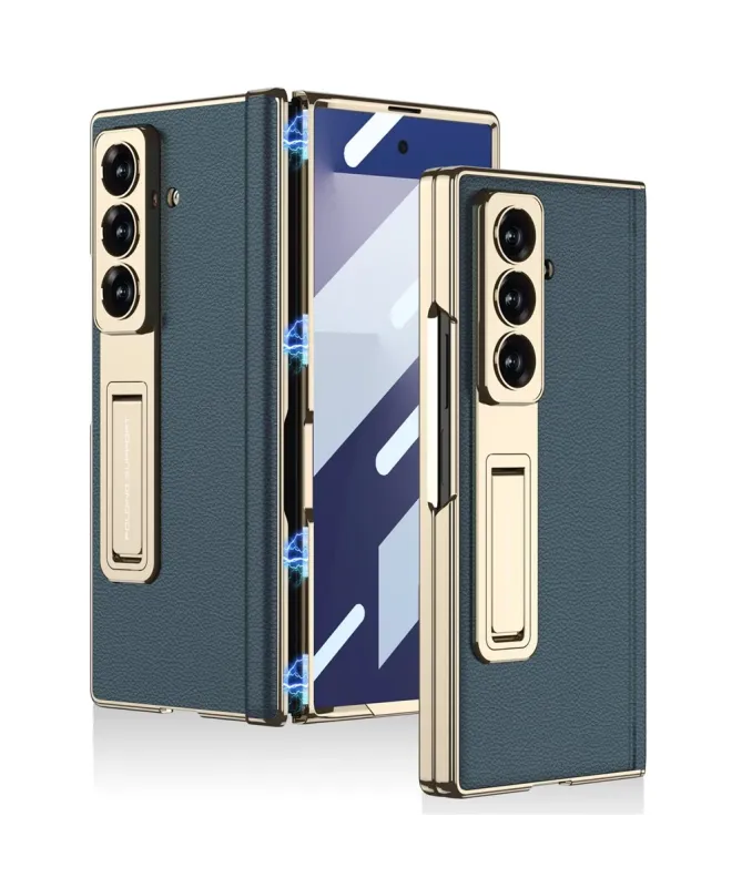 Coque Samsung Galaxy Z Fold 7 effet cuir avec support