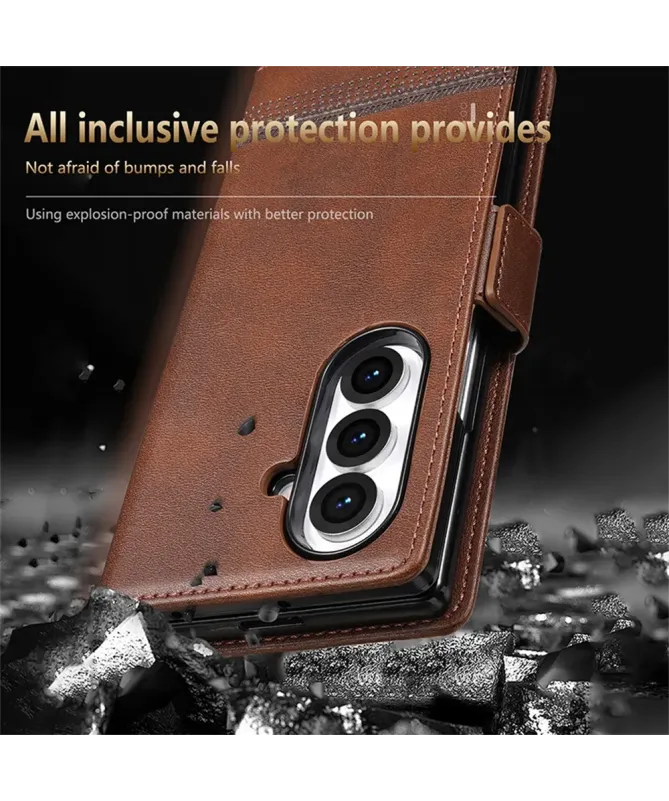 Étui Samsung Galaxy Z Fold 7 portefeuille AZNS simili cuir