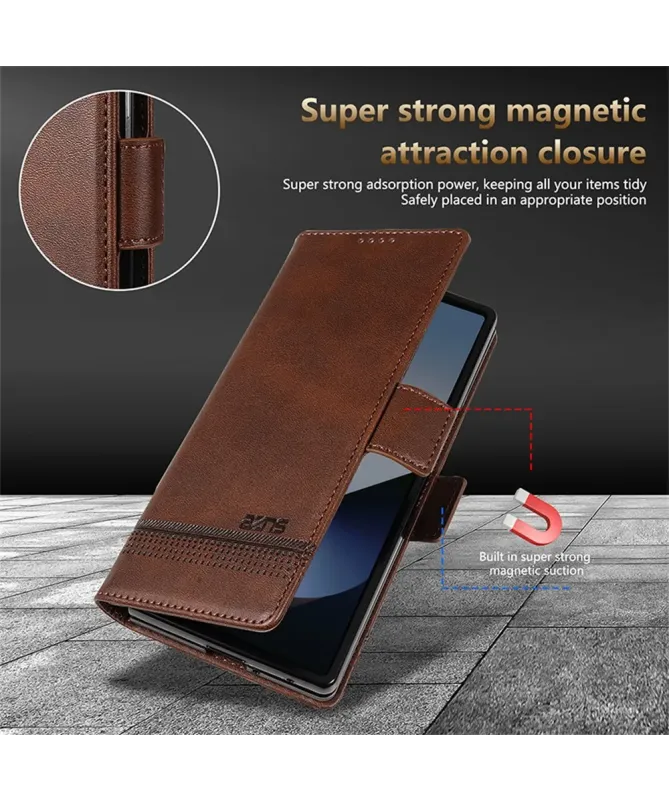 Étui Samsung Galaxy Z Fold 7 portefeuille AZNS simili cuir