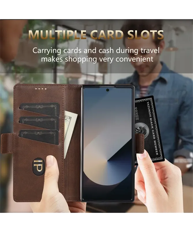 Étui Samsung Galaxy Z Fold 7 portefeuille AZNS simili cuir
