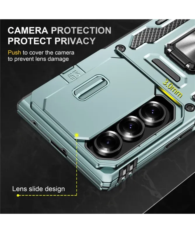 Coque Samsung Galaxy Z Fold 7 ARMOR avec support et cache caméra