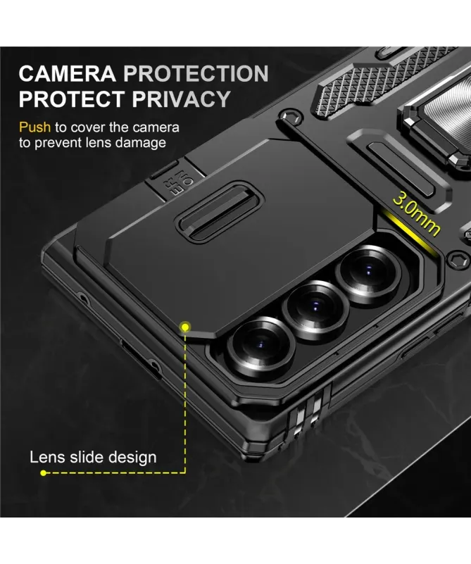 Coque Samsung Galaxy Z Fold 7 ARMOR avec support et cache caméra