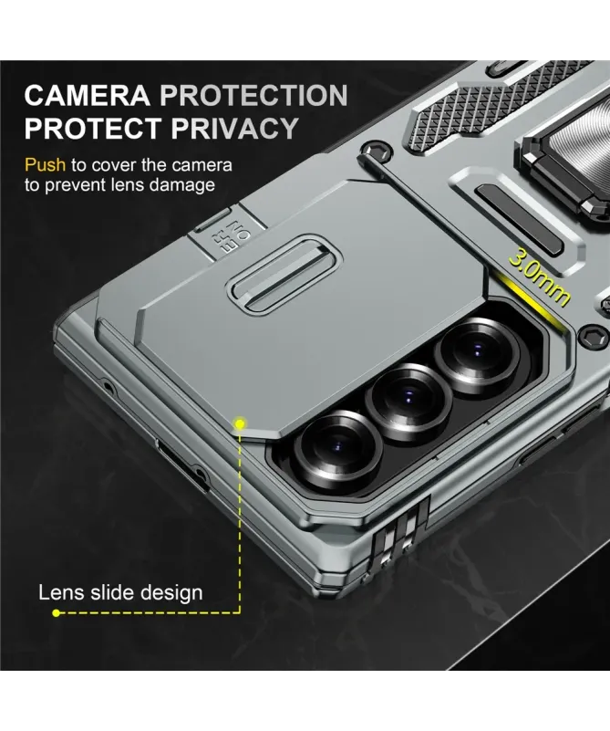 Coque Samsung Galaxy Z Fold 7 ARMOR avec support et cache caméra