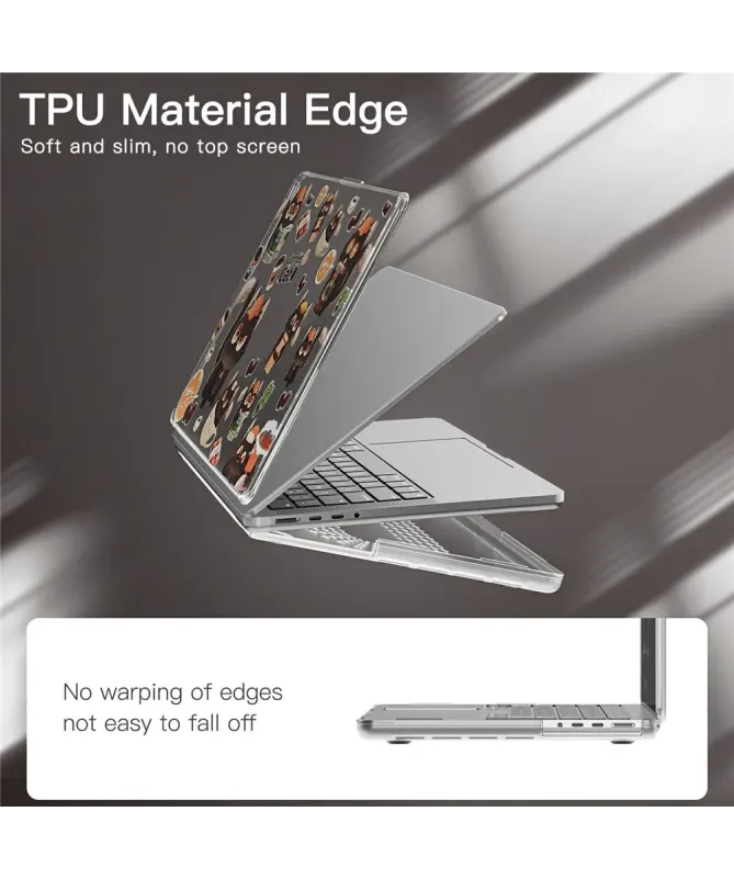 Coque MacBook Pro 14 (2024)/(2023)/(2021) Transparente Chats Café