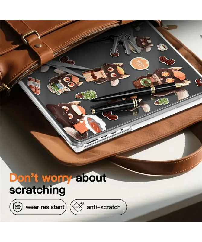 Coque MacBook Pro 14 (2024)/(2023)/(2021) Transparente Chats Café