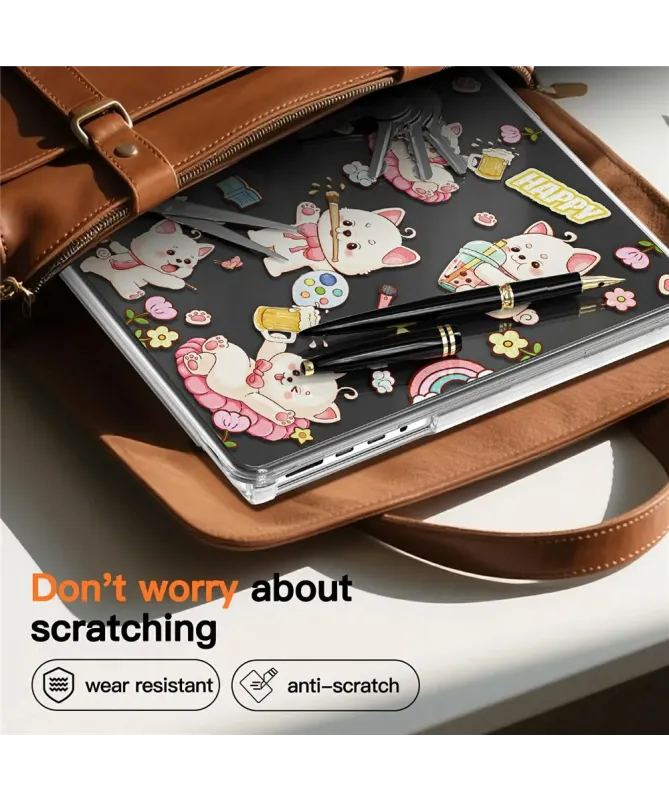 Coque MacBook Pro 14 (2024)/(2023)/(2021) Transparente Chiens Mignons