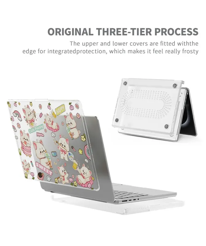 Coque MacBook Pro 14 (2024)/(2023)/(2021) Transparente Chiens Mignons