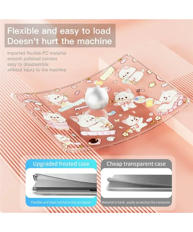 Coque MacBook Pro 14 (2024)/(2023)/(2021) Transparente Chiens Mignons