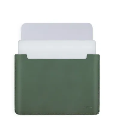 Housse Ordinateur 15 / 15.4 pouces Effet Cuir 2-en-1 Réversible avec Tapis de Souris Vert foncé - photo 10