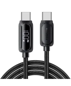 Câble USB-C vers USB-C 100W PD 2m avec Affichage Digital