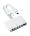 Adaptateur Lecteur de Carte SD/TF 4-en-1 pour iPhone et USB-C