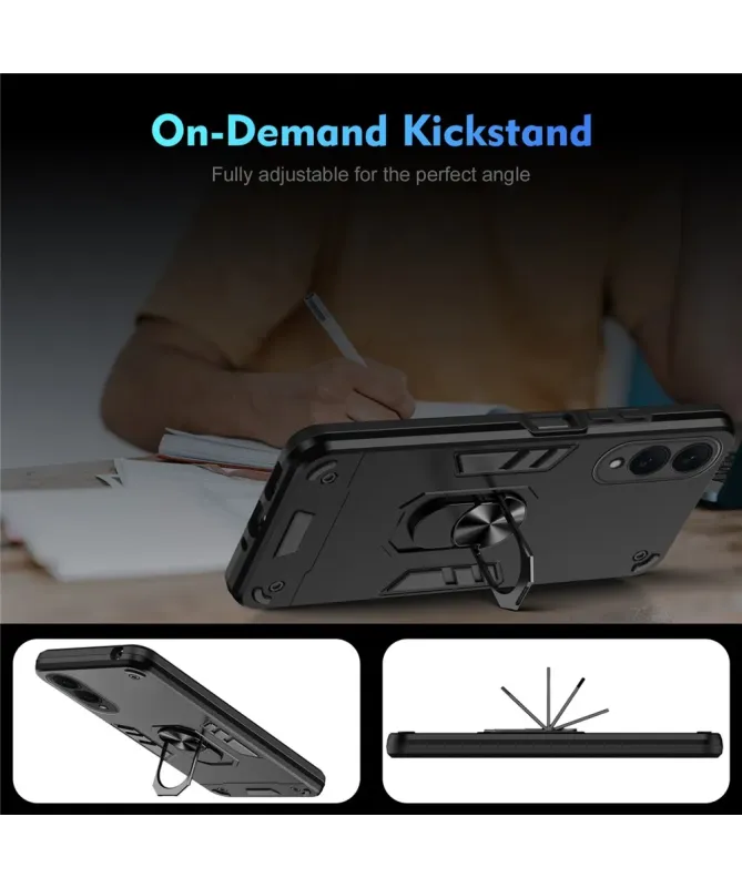 Coque Samsung Galaxy S25 Edge Robuste avec Anneau Multifonction