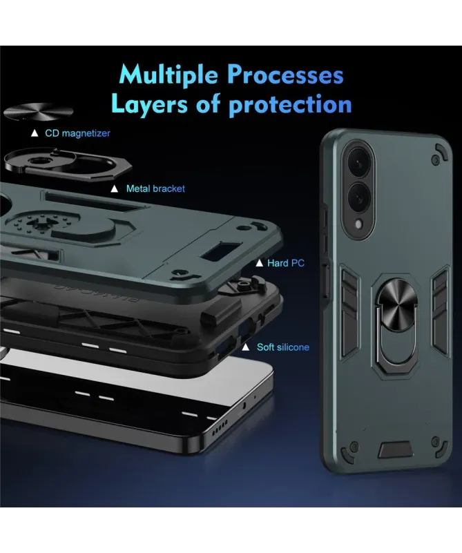 Coque Samsung Galaxy S25 Edge Robuste avec Anneau Multifonction