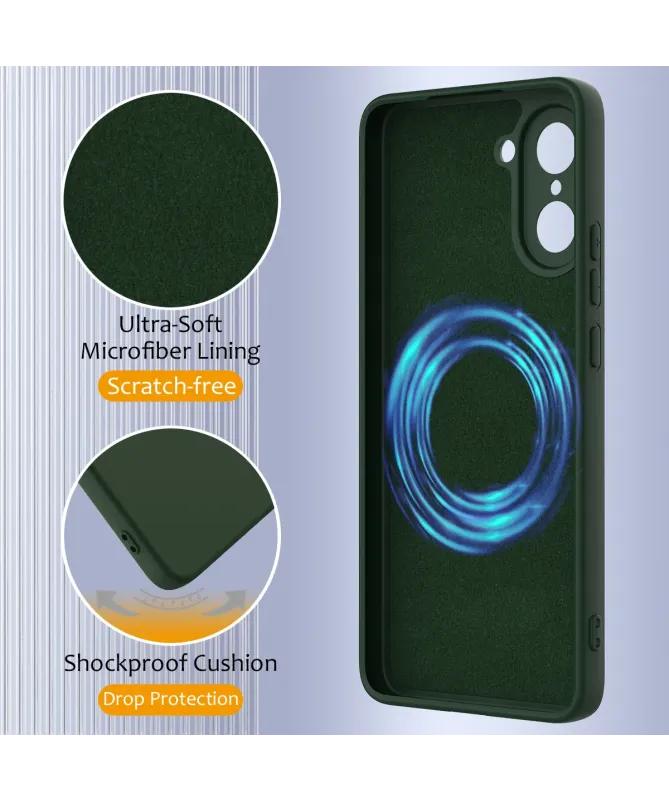 Coque OnePlus Nord CE5 en Silicone Liquide Magnétique avec Lanière