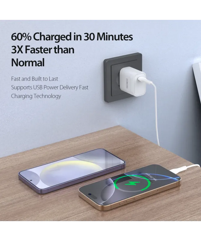 Chargeur Rapide Mural DUZZONA PD 20W USB-C