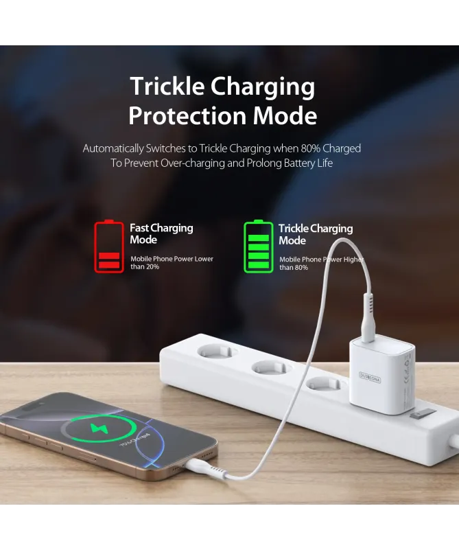 Chargeur Rapide Mural DUZZONA PD 20W USB-C