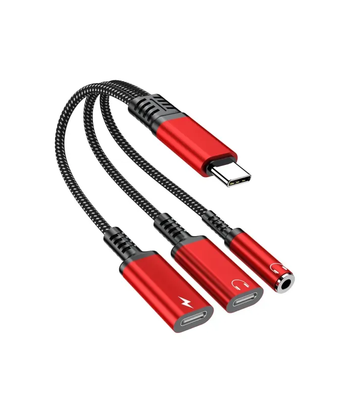 Adaptateur USB-C vers Jack 3.5mm et Charge Rapide PD 60W