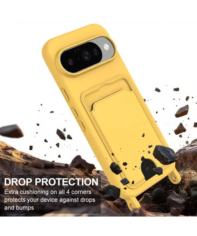 Coque avec Mini Cordon Google Pixel 10 Silicone et Porte-carte