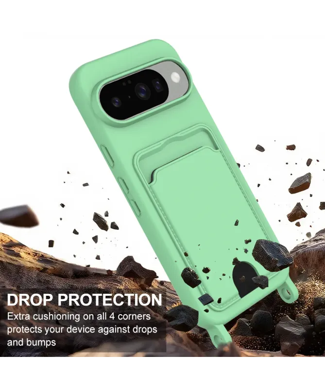 Coque avec Mini Cordon Google Pixel 10 Silicone et Porte-carte