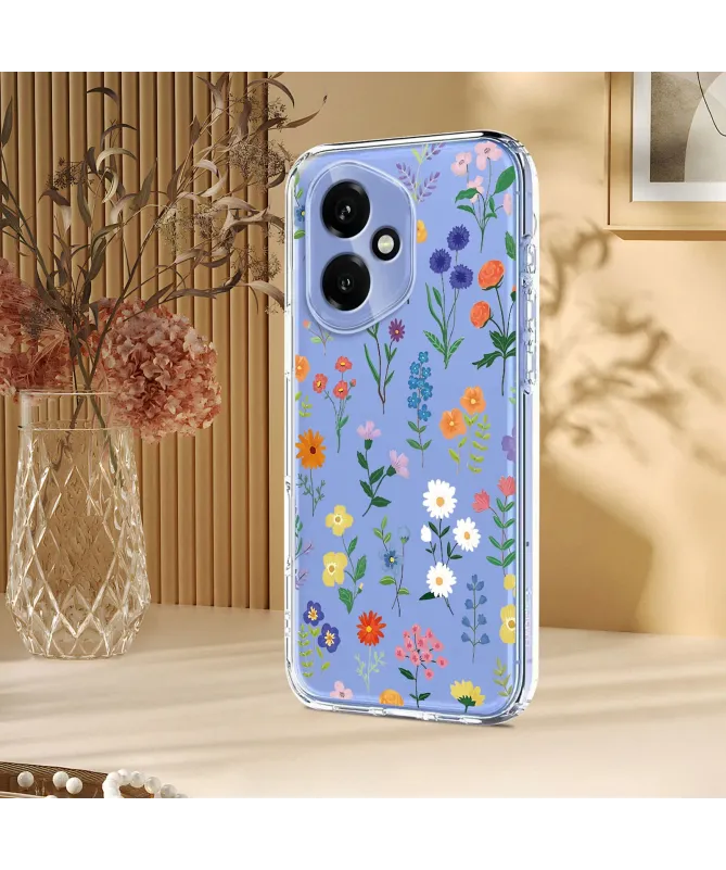 Coque Honor 400 5G Transparente Anti-choc Fleurs des Champs