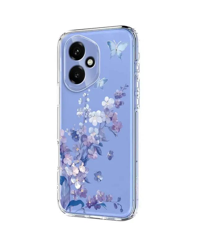 Coque Honor 400 Transparente Anti-choc Fleurs et Papillons