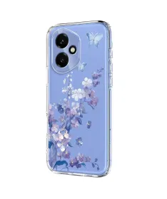 Coque Honor 400 Transparente Anti-choc Fleurs et Papillons