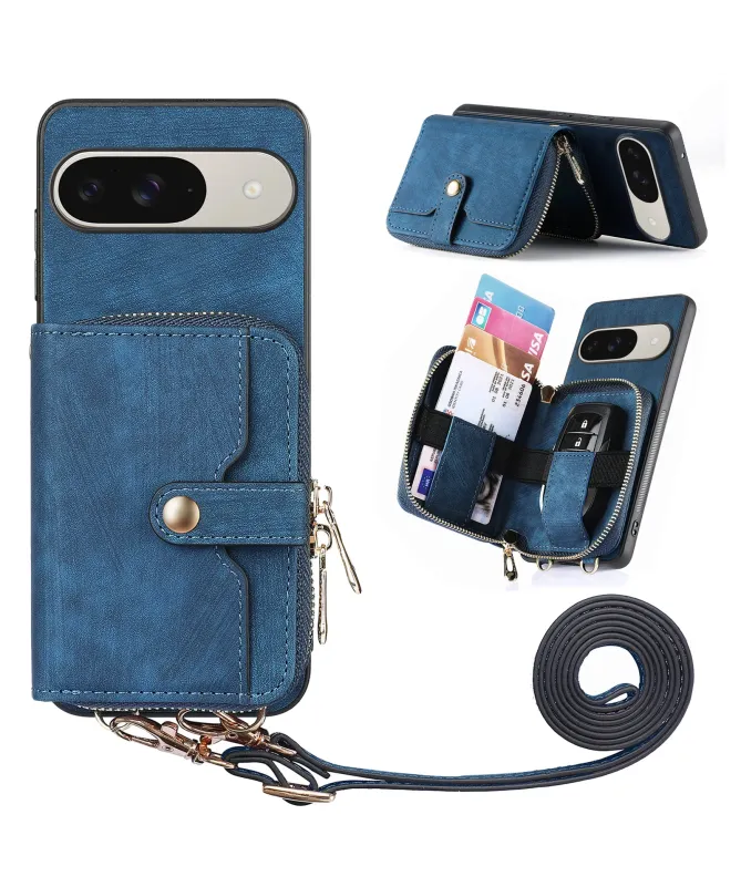 Coque Google Pixel 10 / 10 Pro à sangle, fermeture zippée et porte-car