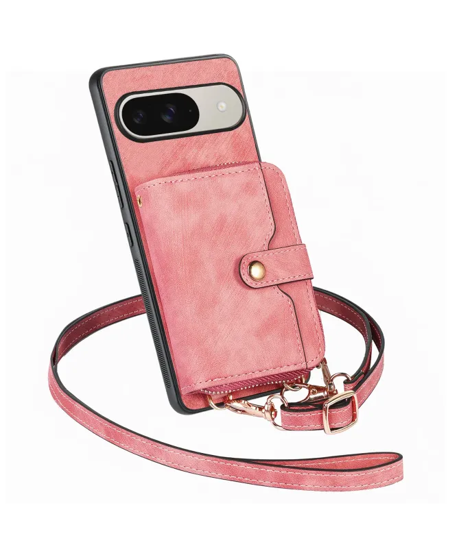 Coque Google Pixel 10 / 10 Pro à sangle, fermeture zippée et porte-car