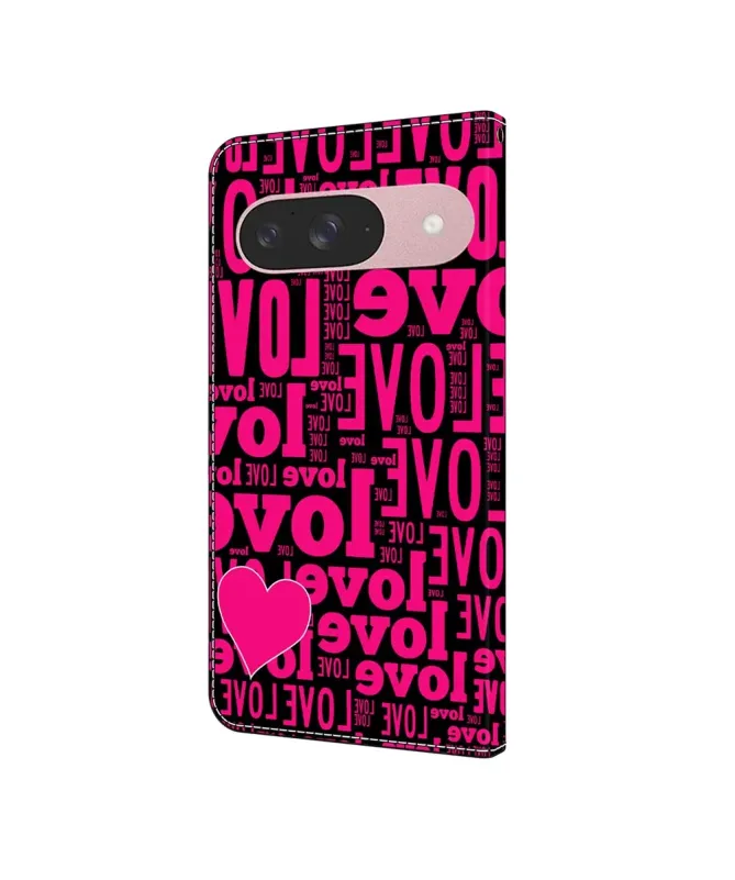 Housse Portefeuille Google Pixel 10 Pro / Pixel 10 Motif LOVE