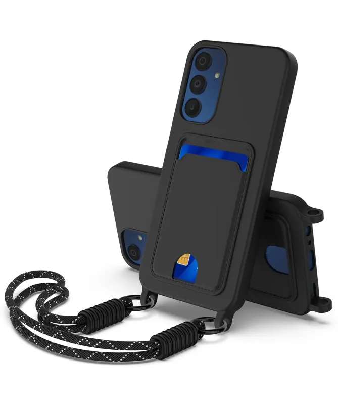 Coque avec Mini Cordon Samsung Galaxy A05s Silicone et Porte-carte