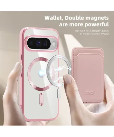 Coque Google Pixel 10 / 10 Pro Transparente avec Porte-cartes | CLEARMAG Or Rose - photo 12
