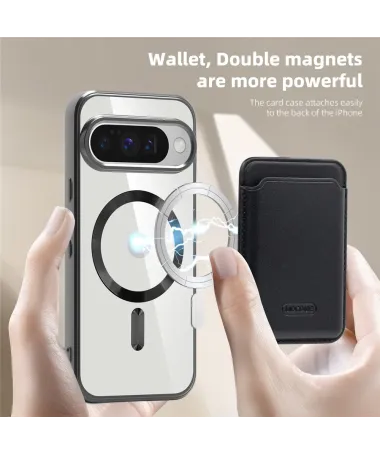 Coque Google Pixel 10 / 10 Pro Transparente avec Porte-cartes | CLEARMAG Noir - photo 32