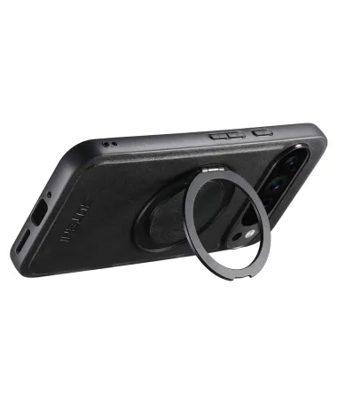 Coque Google Pixel 10 / 10 Pro Effet Cuir Ciré avec Anneau | EXPLORER Noir - photo 2