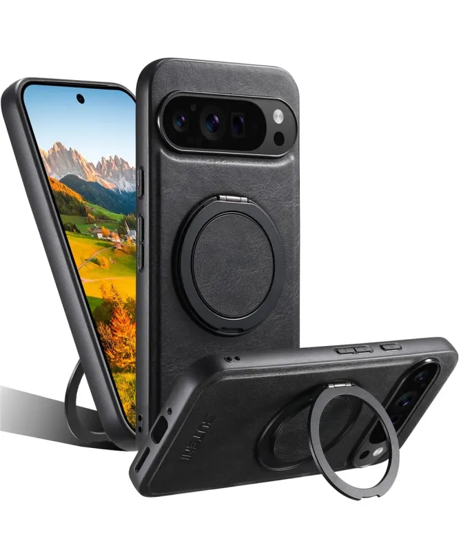 Coque Google Pixel 10 / 10 Pro Effet Cuir Ciré avec Anneau | EXPLORER