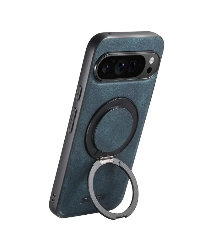 Coque Google Pixel 10 / 10 Pro Effet Cuir Ciré avec Anneau | EXPLORER