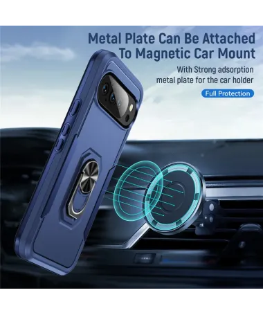Coque Google Pixel 10 / 10 Pro | Armor Shield avec Anneau Bleu marine - photo 28
