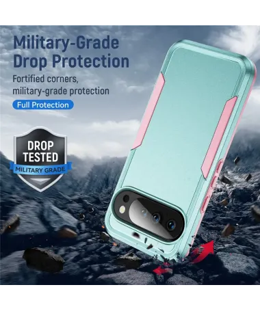 Coque Google Pixel 10 / 10 Pro | Armor Shield Renforcée Cyan - photo 27