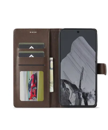 Housse Google Pixel 10 / 10 Pro Effet Cuir LC.IMEEKE Marron - photo 2