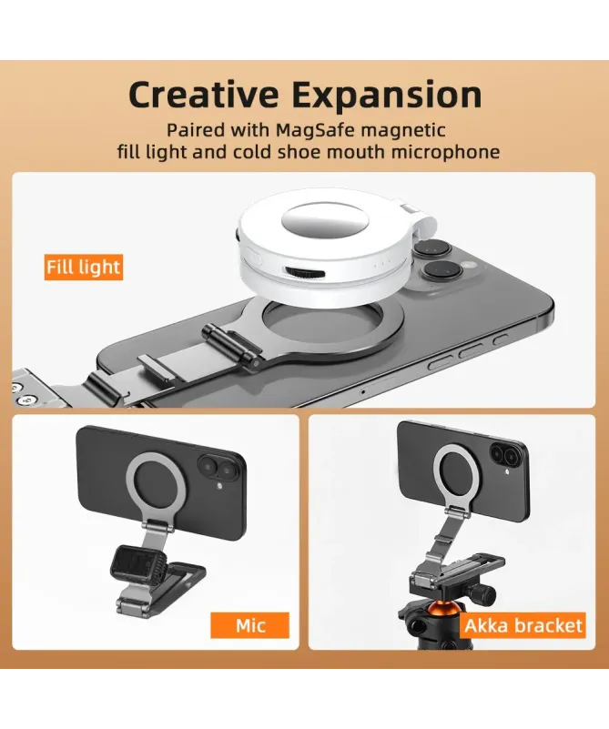 Trépied MagSafe Aluminium avec Clip Mousqueton - Support Ajustable Ult