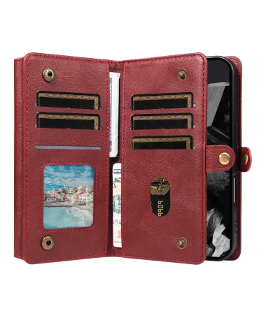 Housse Portefeuille à Bandoulière pour Google Pixel 10/ 10 Pro | Organizer Rouge foncé - photo 35