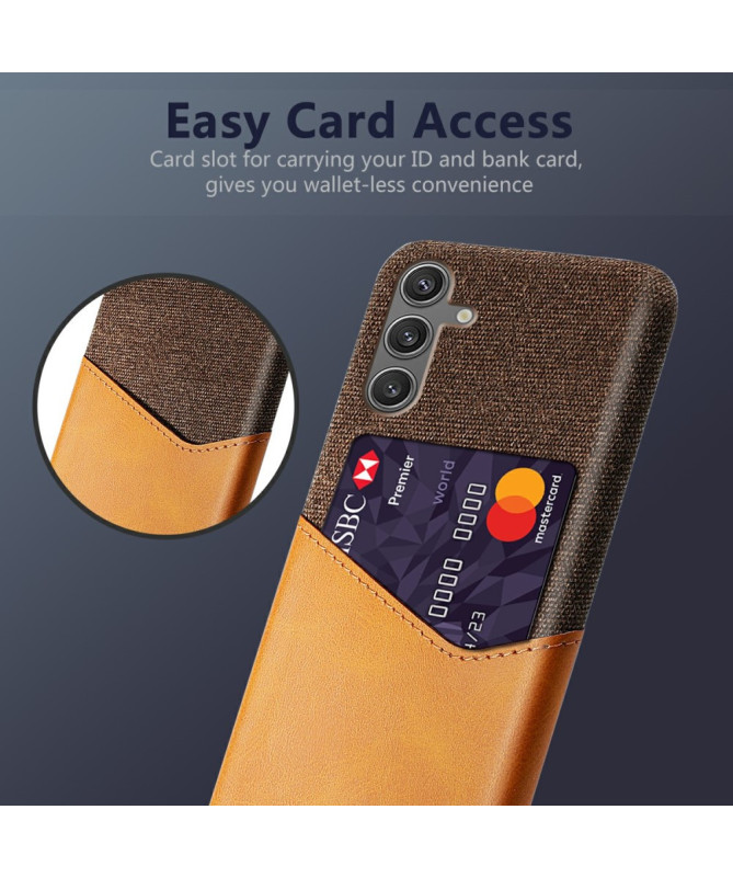 Coque Samsung Galaxy A17 5G Texture Tissu et Porte-carte | TÄCKA